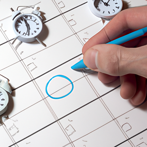 Image depicting a person organizing tasks and schedules for better time management