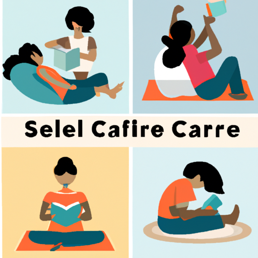 Various self-care activities like reading, exercising, and meditating